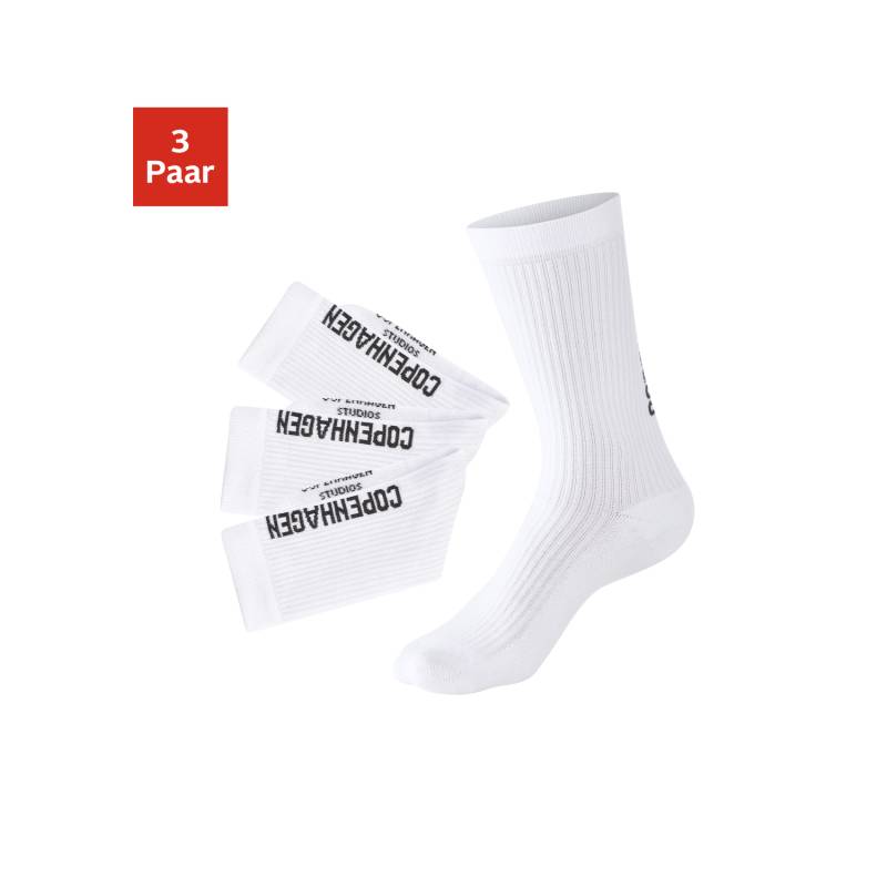 COPENHAGEN STUDIOS Tennissocken Damen 3x weiß Gr.43-46 von COPENHAGEN STUDIOS