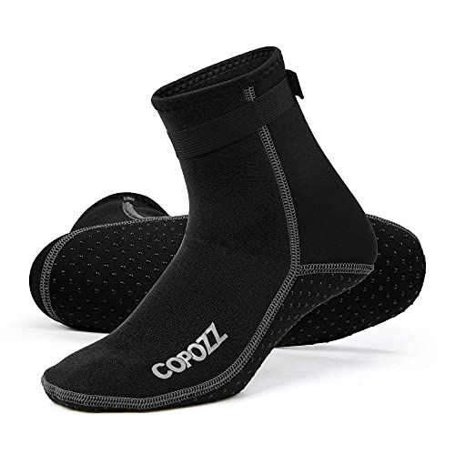 COPOZZ 3mm Tauchsocken Neoprensocken für Erwachsene Damen Herren, Dicke Tauchsocken Wassersport Schwimmen Socken für Schwimmen, Schnorcheln, Segeln, Surfen Wassersport,Schwarz,S COPOZZ 3mm Tauchsocken Neoprensocken für Erwachsene Damen Herren, Dicke Tauchsocken Wassersport Schwimmen Socken für Schwimmen, Schnorcheln, Segeln, Surfen Wassersport,Schwarz,S von COPOZZ