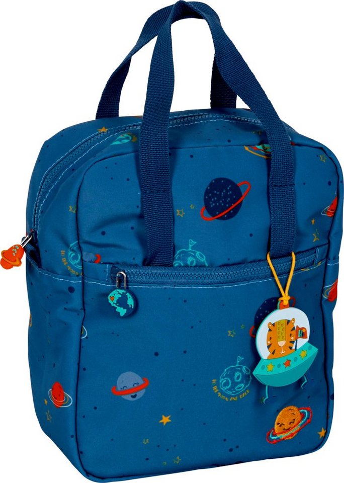 COPPENRATH DIE SPIEGELBURG Kinderrucksack Rucksack Planeten "Kleine Freunde" blau (Set, 1-tlg., 1), recyceltes Material von COPPENRATH DIE SPIEGELBURG