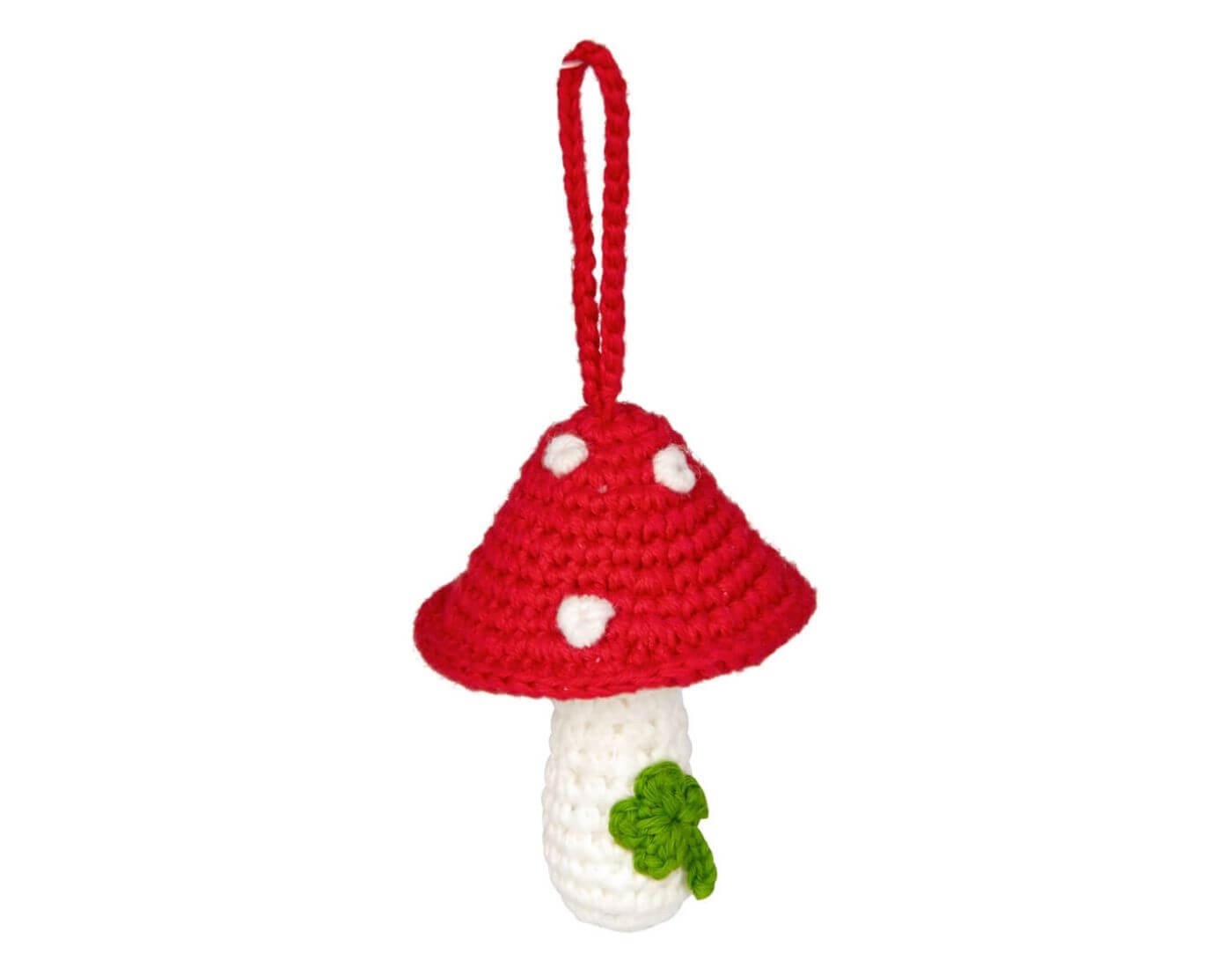 COPPENRATH DIE SPIEGELBURG Schlüsselanhänger Kleiner Häkel-Glückspilz - Viel Glück von COPPENRATH DIE SPIEGELBURG