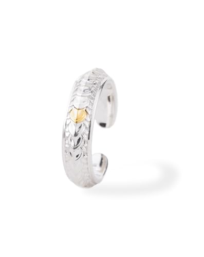 COPPERTIST.WU Drachenschuppe Ring 925 Sterling Silber Retro Gotisch Tierring Geeignet für Männer und Frauen Schmuck Geschenke(55-62) (Silber-Anpassen) von COPPERTIST.WU