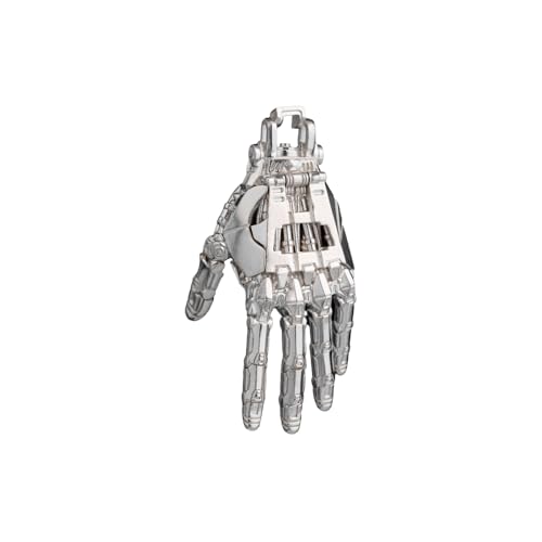 COPPERTIST.WU Individuelle mechanische Hand Anhänger Halskette, bewegliche Finger Gelenke Roboter Hand Charme Schmuck für Männer Frauen (silver) von COPPERTIST.WU