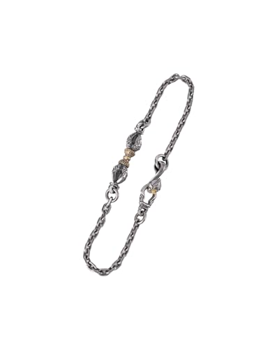 COPPERTIST.WU Vajra Pestel Armband Drachen Armband 925 Sterling Silber 4MM Breite Link Kette Armbänder Armreifen für Frauen Männer (8) von COPPERTIST.WU