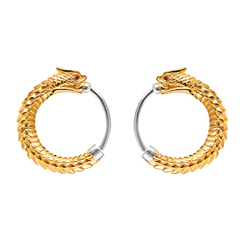 COPPERTIST.WU ohrringe silber 925 ouroboros earrings, Schlangen Ohrringe Double Circle Schmuck für Frauen (18K Gold) von COPPERTIST.WU