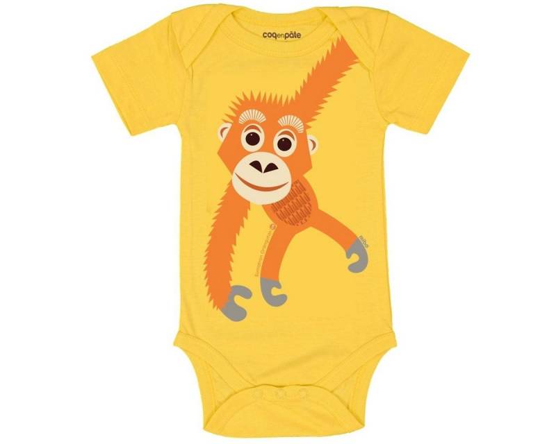 COQ EN PATE Kurzarmbody Body kurzarm 3-6 Monate 68 cm farbenfroh mit Tiermotiven von COQ EN PATE