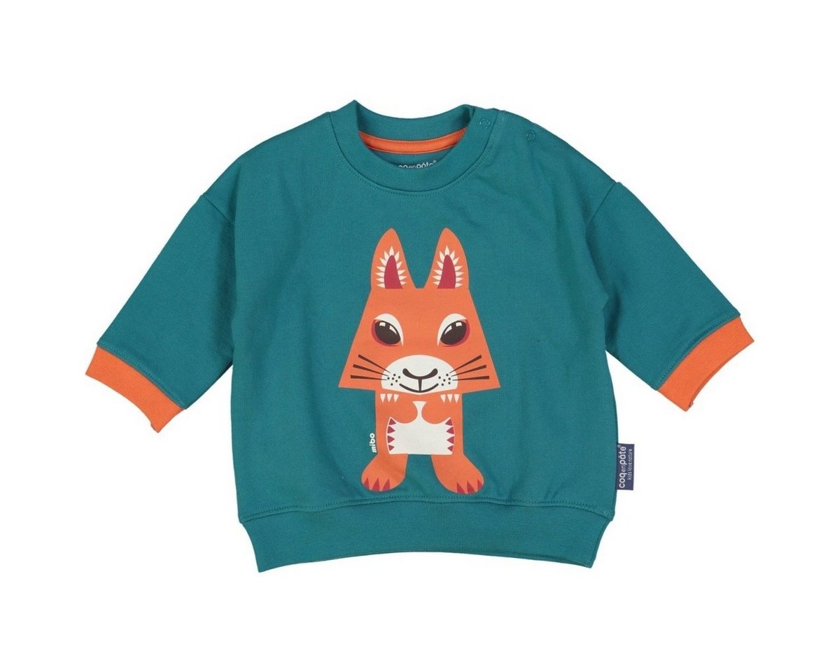 COQ EN PATE Sweatshirt Kinder Sweatshirt MIBO Eichhörnchen grün mit Rundhals von COQ EN PATE