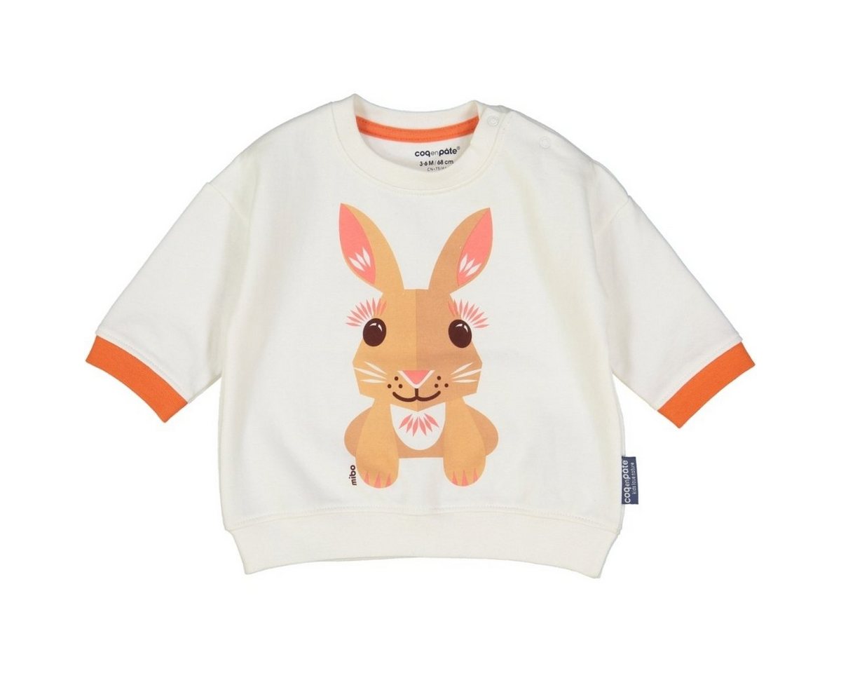 COQ EN PATE Sweatshirt Kinder Sweatshirt MIBO Hase weiß mit Rundhals von COQ EN PATE