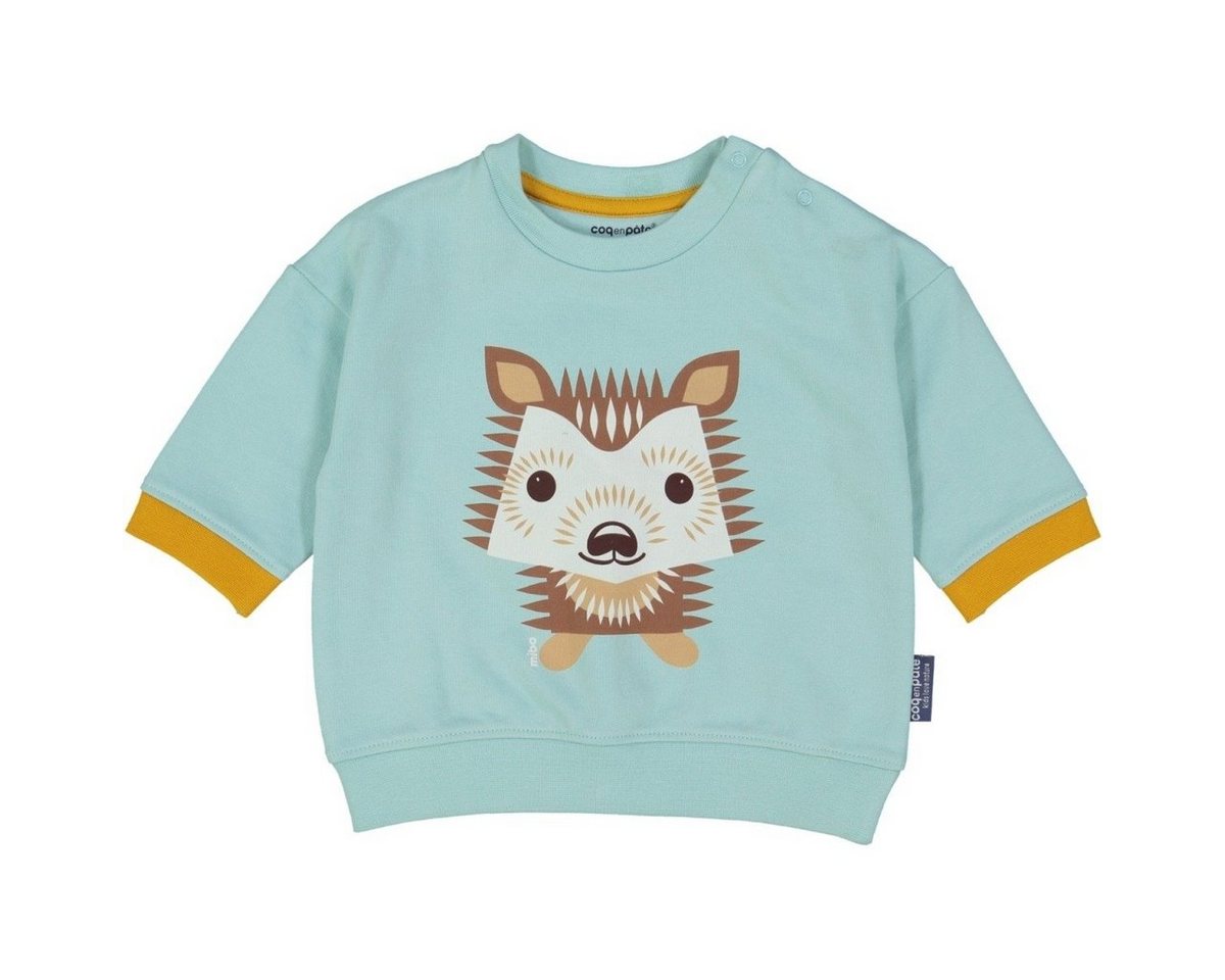 COQ EN PATE Sweatshirt Kinder Sweatshirt MIBO Igel türkis mit Rundhals von COQ EN PATE