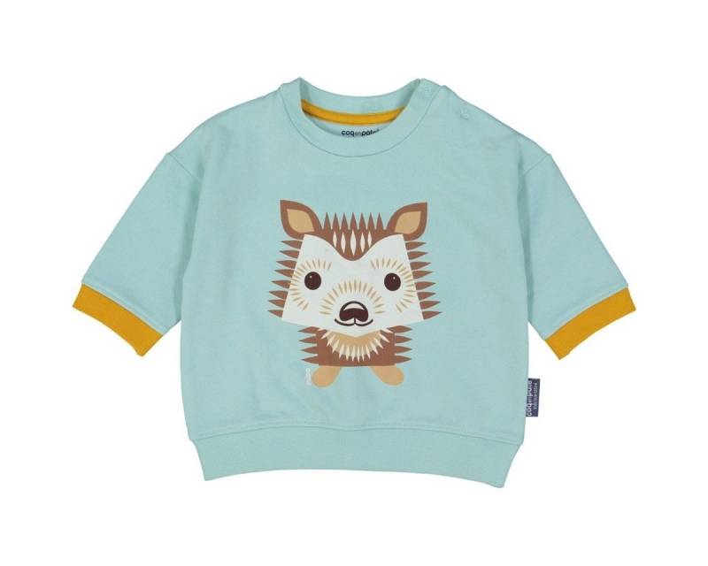 COQ EN PATE Sweatshirt Kinder Sweatshirt MIBO Igel türkis mit Rundhals von COQ EN PATE