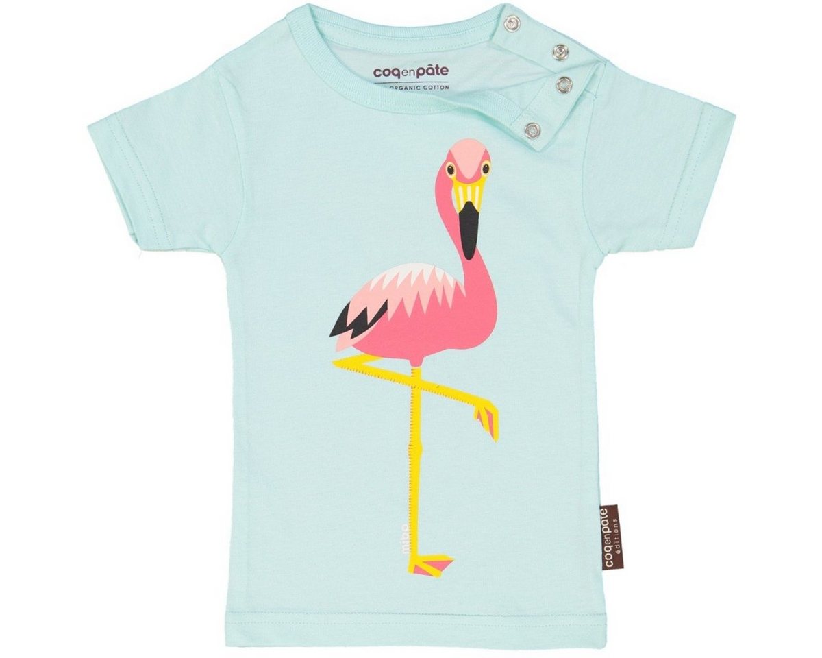 COQ EN PATE T-Shirt Kurzarm T-Shirt Flamingo 1 Jahr Kinder Grün Unisex beidseitig bedruckt von COQ EN PATE