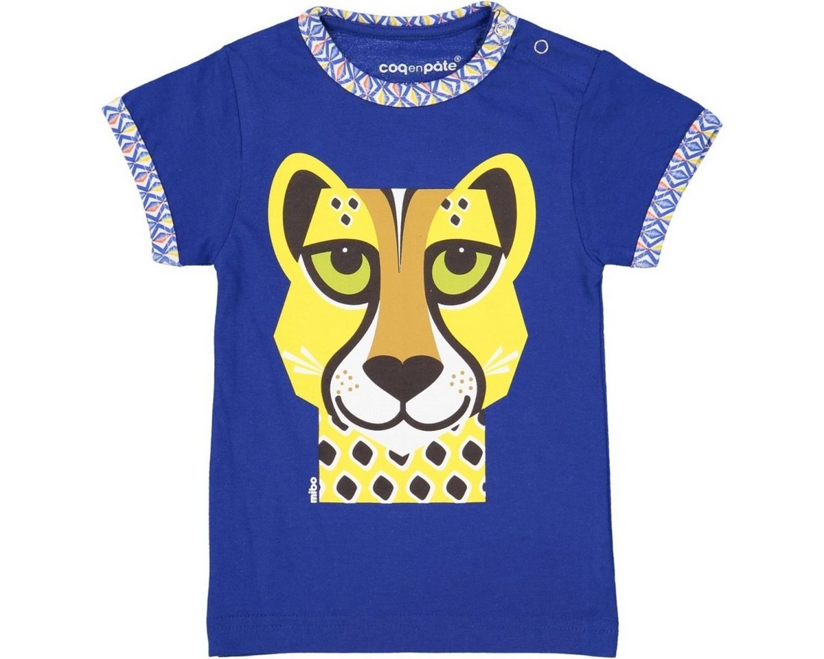 COQ EN PATE T-Shirt Kurzarm T-Shirt Gepard 1 Jahr Kinder Blau Unisex beidseitig bedruckt von COQ EN PATE