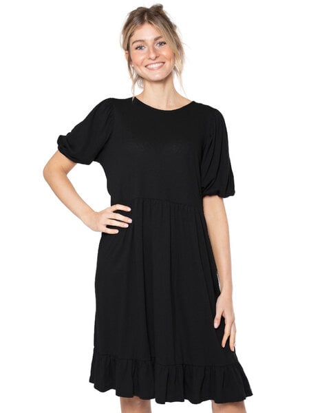 CORA happywear Damen Kleid aus Bio-Baumwolle und Leinen "Luna" schwarz von CORA happywear