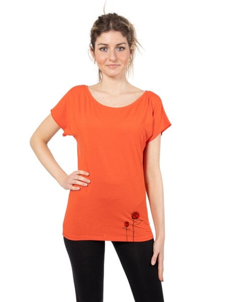 CORA happywear Damen T-Shirt aus Eukalyptus Faser "Elisabeth" | Rosen von CORA happywear