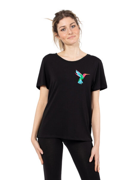 CORA happywear Damen T-Shirt aus Eukalyptus "Nora" | Kolibri von CORA happywear