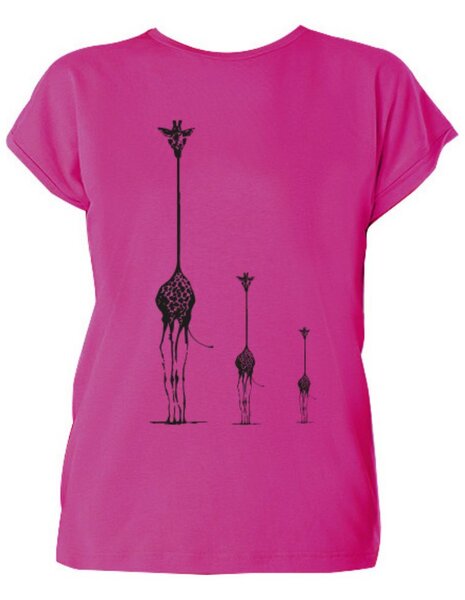 CORA happywear Kinder T-Shirt LAURA in nachhaltiger Eukalyptusfaser | drei Giraffen von CORA happywear