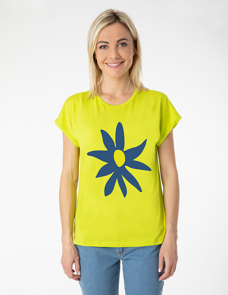 CORA happywear Nachhaltiges T-Shirt LAURA in Eukalyptusfaser| Blume von CORA happywear