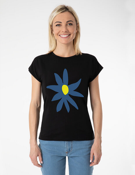 CORA happywear Nachhaltiges T-Shirt LAURA in Eukalyptusfaser| Blume von CORA happywear