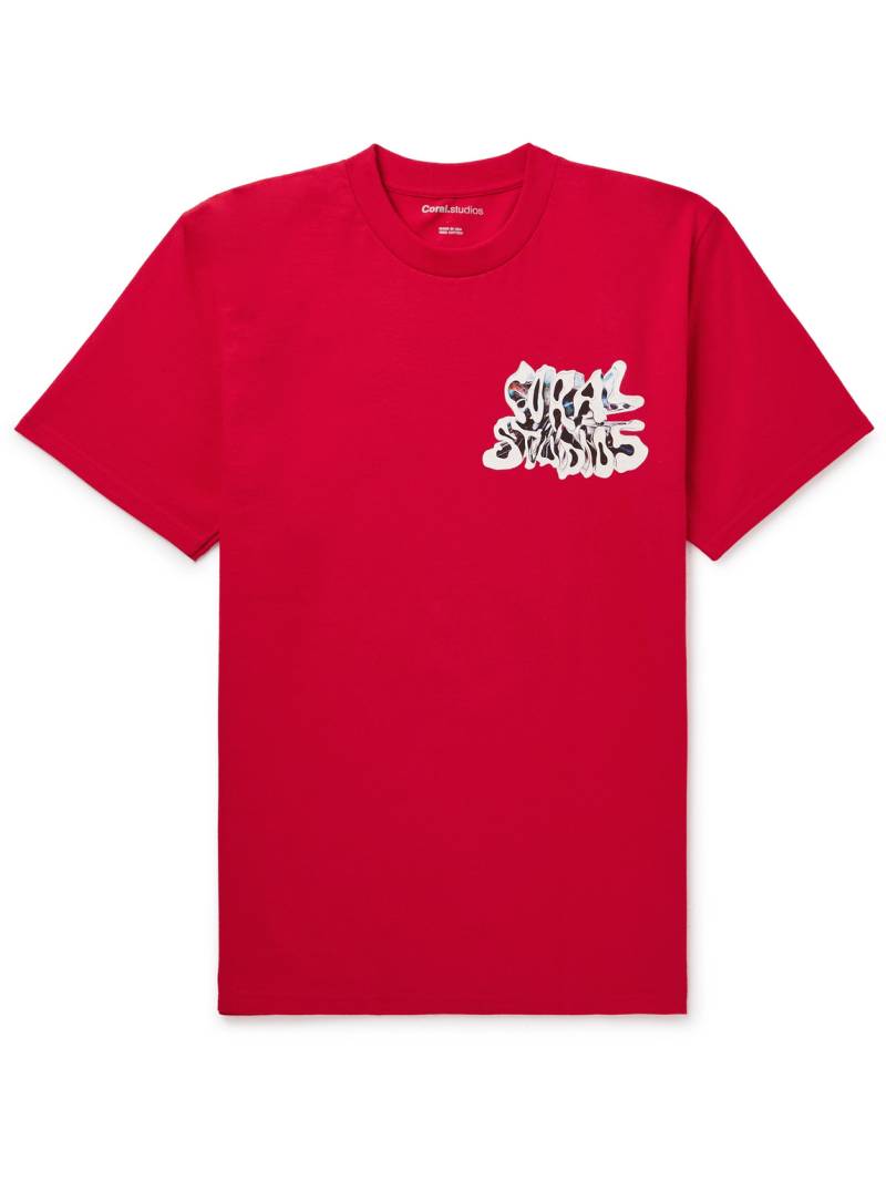 CORAL STUDIOS - Metal Warp Logo-Print Cotton-Jersey T-Shirt - Men - Red - S CORAL STUDIOS - Metal Warp Logo-Print Cotton-Jersey T-Shirt - Men - Red - S von CORAL STUDIOS