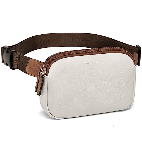 CORALDAISY Bauchtasche für Damen und Herren, Cross-Body, Herren, wasserdicht, große Tragetaschen für Wandern, Reisen, Laufen und Freizeit, 4 weiß, Small, Mini von CORALDAISY