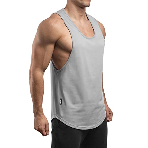 Sixlab Round Fusion Tank Top Herren Fitness Shirt Gym (S, Grau) von Sixlab