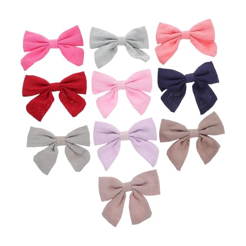 CORHAD 10stücke Haarspangen Für Mädchen Frauen Haarschmuck Haarschleifen Haarspangen Clips Barrettes Schleifen Für Halbkugelkopf Haarknoten Pferdeschwanz Geflochtene Haare von CORHAD