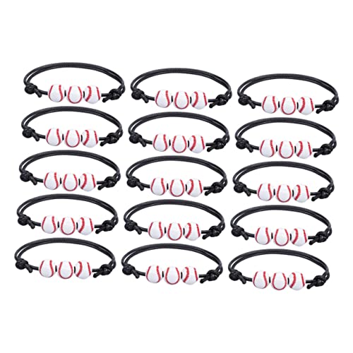 CORHAD 15 Stück Teiliges Baseball armband Geflochtene Sportarmbänder für Jungen und Mädchen Langlebige Handgelenksketten als Geschenk und Team erinnerung Modische von CORHAD