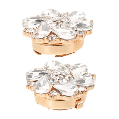 CORHAD 2 Stück Abnehmbare Strass Knopfabdeckungen für Damenhemden Elegante DIY Hemdknopf Schmuck Clips Modische Manschettenknopf-verzierung für Kleidung Verhindert Lockern Sorgt für von CORHAD