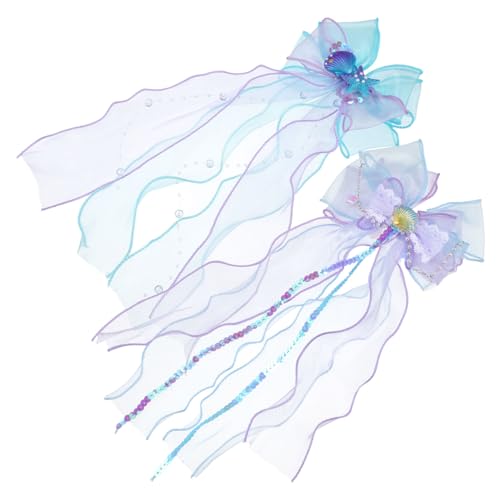 CORHAD 2 Stück Meerjungfrau Haarspangen mit Muscheldekor Leichte Bequeme Haarklammern mit Festem Halt für Mädchen und Frauen Praktische Accessoires für Alltag und Party von CORHAD