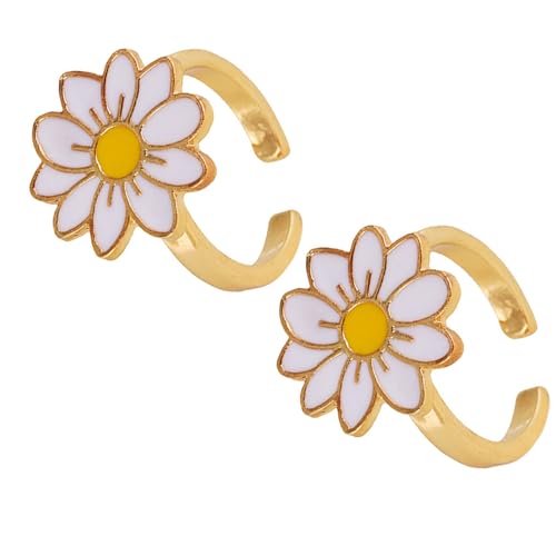 CORHAD 2 Stück Stressreduzierender Drehbarer Ring Leichtes Komfortables Schmuck Angstbewältigung und Beruhigung Geeignet für Jugendliche von CORHAD