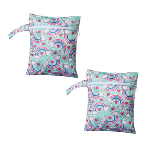 CORHAD 2 Stück wasserdichte Wiederverwendbare Windelbeutel aus Atmungsaktivem Polyester Tragbar und Waschbar als Wickeltasche für Unterwegs Vielseitig für Schmutzige Kleidung Praktisches von CORHAD