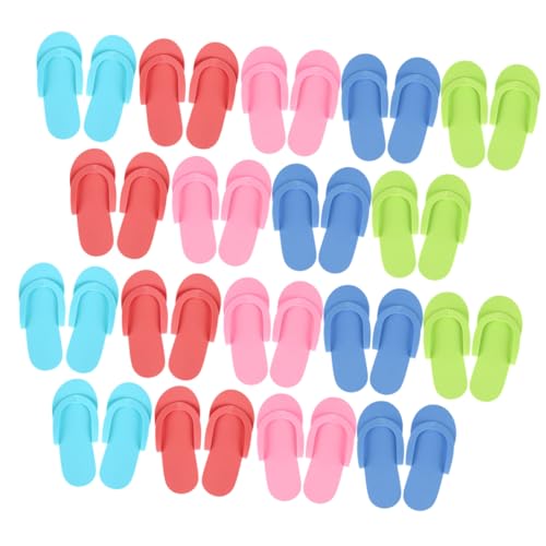 CORHAD 24 Paare EVA Einweg Pediküre Slipper Leichte Gäste Hausschuhe Spa Salon Hausschuhe Damen Herren Reise Pantoffeln Praktisch und Tragbar Zufällige Farbe Zufällige Farbe von CORHAD