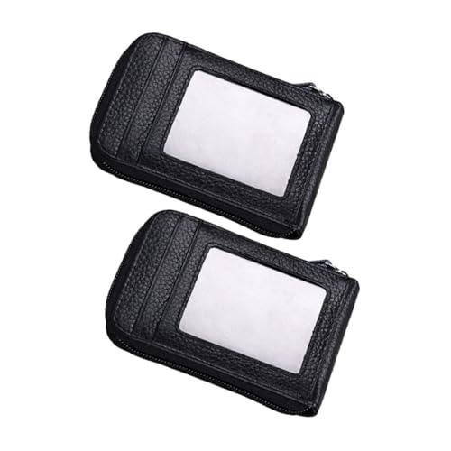 CORHAD 2Stücke Teiliges Kreditkartenetui Rindsleder für Herren Kompakter Kartenorganizer mit Mehreren Fächern und Zuverlässigem Reißverschluss Diebstahlsicheres Design von CORHAD