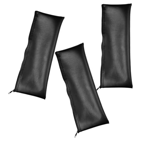 CORHAD 3 Stück Teiliges Mikrofonschutz Etui aus PU Leder mit Reißverschluss Stoßfestes und Staubdichtes Mikrofon Organizer für Kabellose Mikrofone Tragbare Aufbewahrungstaschen für von CORHAD