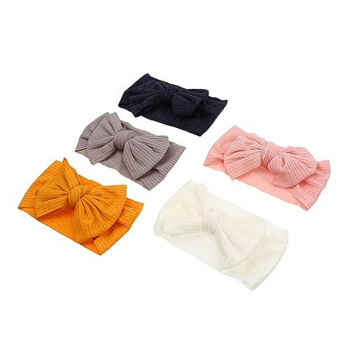 CORHAD 5stücke Stirnband Für Neugeborene Mädchen Haarband Mädchen Stirnband Mit Schleife Junge Accessoires Leicht Und Elastisch von CORHAD