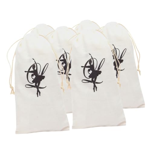 CORHAD 6 Stück Canvas Ballettschuhtasche mit Kordelzug Umweltfreundliche Tanzschuh Aufbewahrungstaschen für Mädchen Staubdicht Langlebig und Vielseitig für Ballettzubehör von CORHAD