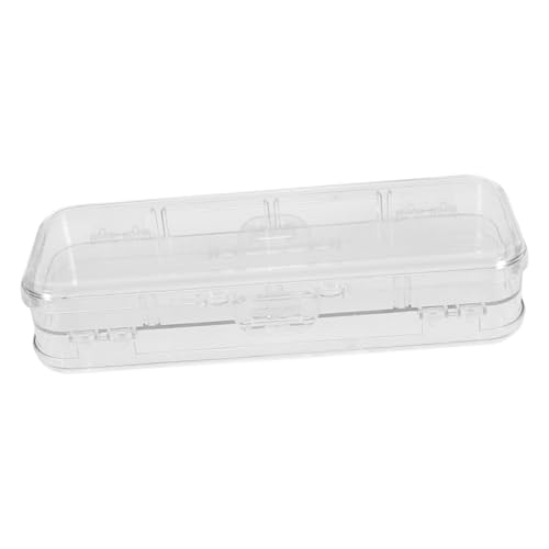 CORHAD Große Transparente Federmappe mit Doppeltem Fach Leichter Stifte Organizer aus Abs Robuste Aufbewahrungsbox für Bleistifte Kugelschreiber und Malstifte für Schüler und Studium von CORHAD