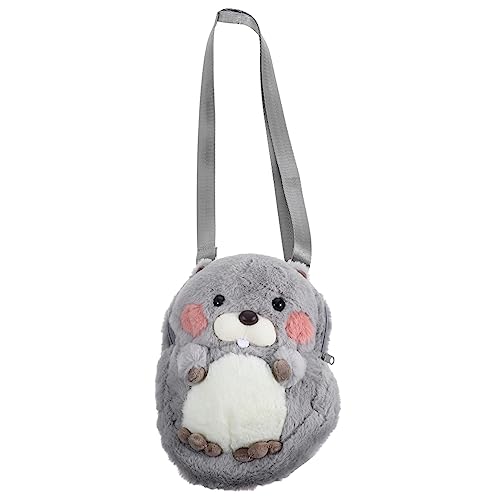 CORHAD Hamster Rucksack Tier Design Tasche Kinder Plüsch Geldbörse Tier Umhängetasche Corssbody Geldbörse Für Mädchen Tier Geldbörse Für Mädchen Kindertasche Für Mädchen Reise von CORHAD