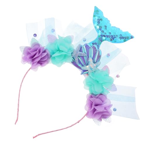 CORHAD Meerjungfrau Haarreif für Mädchen Komfortabler Rutschfester Kopfschmuck mit Stilvollen Pailletten für Meerjungfrau party Festival und Strandhochzeit Wiederverwendbares von CORHAD