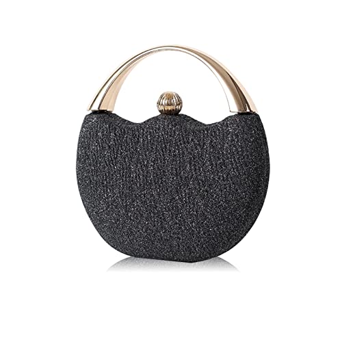 CORIOS Damen Abendtasche Funkelnd Clutch Glitzer Henkeltasche Glänzend Umhängetasche Hochzeit Brautbörse Schultertasche Cocktail Party Abschlussball Tasche für Frauen Schwarz von CORIOS