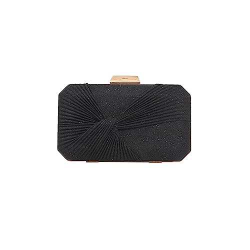 CORIOS Damen Abendtasche Glitzer Clutch Bag Hochzeit Brautbörse Handtasche Funkelnd Kette Schultertasche Elegante Klein Tasche Glänzend Cocktail Party Abschlussball Tasche für Frauen Schwarz von CORIOS