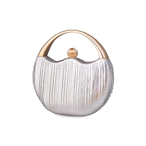 CORIOS Damen Abendtasche Glitzer Henkeltasche Funkelnd Clutch Tasche Hochzeit Brautbörse Schultertasche Glänzend Umhängetasche Cocktail Party Abschlussball Tasche für Frauen Silber von CORIOS