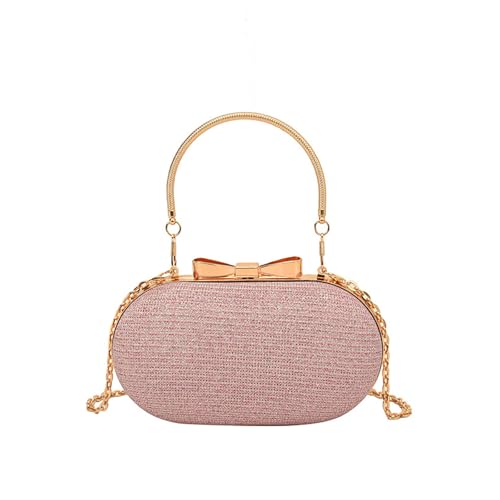 CORIOS Damen Abendtasche Glitzer Pailletten Clutch Tasche Funkelnd Schultertasche Hochzeit Brautbörse Handtasche Elegante Glänzend Umhängetasche Klein Tasche für Abschlussball Bankett-Party Rosa von CORIOS