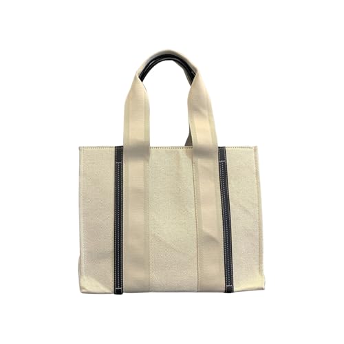CORIOS Damen Canvas Handtasche Groß Schultertasche Casual Umhängetasche Henkeltaschen Multifunktionale Tote Beutel Arbeit Schule Shopper Reise Tragetasche Schwarz A von CORIOS