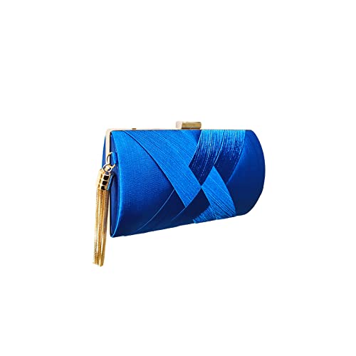 CORIOS Damen Clutch Tasche Abendtasche Fransen Kettentasche Tasche Luxurious Klein Umhängetasche Elegante Schultertasche Hochzeit Wedding Prom Party Handtasch Blau von CORIOS