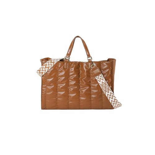 CORIOS Damen Gepolsterte Gesteppte Handtasche Puffer Schultertasche Stepptasche PU-Leder Umhängetasche Gross Henkeltasche Stoffbeutel Große Tote Beutel Leichtgewicht Tragetasche Braun CORIOS Damen Gepolsterte Gesteppte Handtasche Puffer Schultertasche Stepptasche PU-Leder Umhängetasche Gross Henkeltasche Stoffbeutel Große Tote Beutel Leichtgewicht Tragetasche Braun von CORIOS
