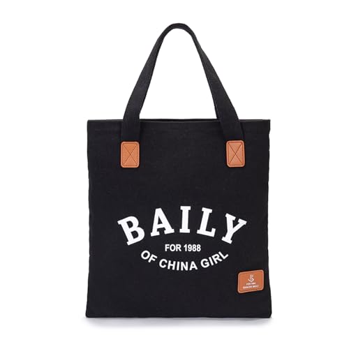 CORIOS Damen Handtasche Canvas Schultertasche Große Kapazität Tote Beutel Henkeltaschen Casual Tragetasche Multifunktionale Shopper Arbeit Reise Henkeltasche Schwarz von CORIOS