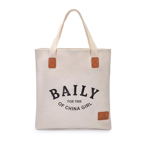 CORIOS Damen Handtasche Canvas Schultertasche Große Kapazität Tote Beutel Henkeltaschen Casual Tragetasche Multifunktionale Shopper Arbeit Reise Henkeltasche Weiß von CORIOS