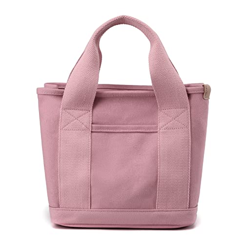 CORIOS Damen Handtasche Canvas Tragetasche Casual Henkeltasche Tote Beutel Multifunktionale Henkeltaschen für Schule Arbeit Reise Shopper Alltag Rosa von CORIOS