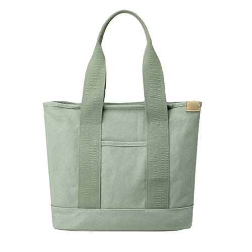 CORIOS Damen Henkeltaschen Canvas Tragetasche Große Kapazität Handtasche Multifunktionale Schultertasche Casual Tote Beutel Henkeltasche für Arbeit Schule Reise Shopper Grün von CORIOS