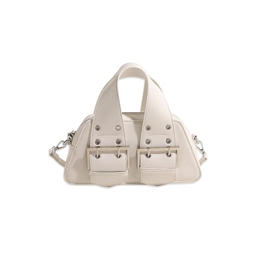 CORIOS Damen Mode Umhängetasche PU Leder Handtasche Wasserdicht Schultertasche Mittel Kapazität Henkeltasche Tragetasche Elegant Tote Beutel Schulausflug Büro Alltag Henkeltaschen Weiß von CORIOS